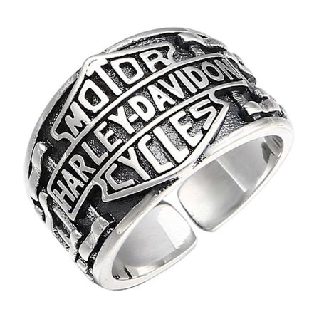 Harley Signet Ring, 925 Sterling Sølv Biker Ring (FMY)