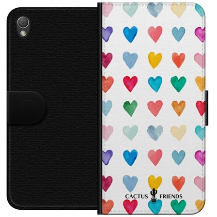 Yhteensopiva Lompakkokotelo Sony Sony Xperia Z3 Cactus and Friends - Watercolor Love Grid