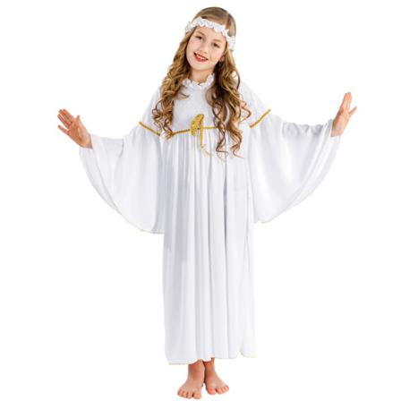 Tectake Maskeraddräkt Flicka Julängel White 116 (5-7y)
