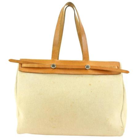Hermès Vintage, Pre-owned Leather handbags Beige, Dames, Maat:ONE Size