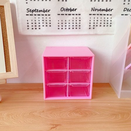 Förvaringsbox Desktop Organizer 6 RASTER ROSE RED 6 RASTER ROSE RED