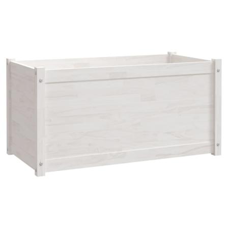 Vidaxl Odlingslåda Vit 100x50x50 Cm Massiv Furu Vit