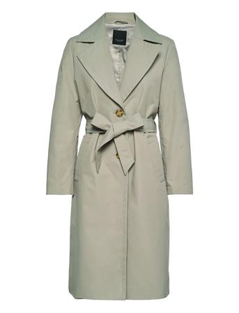 Techno Cotton W - Clareta Belt Midi Trench Coat Kåpe Beige SAND