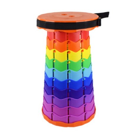 Sammenleggbar teleskopisk krakk, maks belastning 400 kg, egnet for voksne utendørsfiske, fotturer, hagearbeid, reiser, grilling