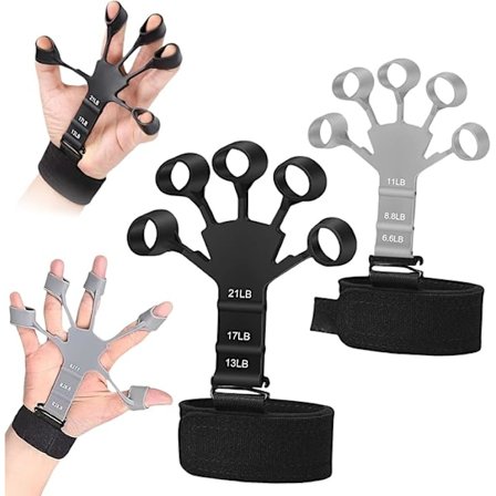 5 Finger Handtränare - 2 Set Underarmstränare för Styrketräning och Optimal Handgreppsfunktion