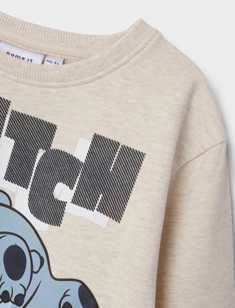name it Nmmjasp Stitch Nreg Sweat Unb Wdi - Cream - 98