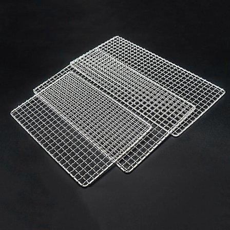 Gjenbrukbare BBQ utendørs griller 304 rustfritt stål nettingmatter BBQ utendørs griller rist gitter stativ matlaging baking erstatning grillnett 