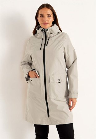 Cellbes of Sweden - Vandtæt funktionsjakke i beige til damer i størrelse 34/36