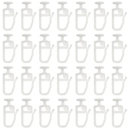 200-pakning gardinglidere med 8,3 mm hode, sammenleggbare glidere gardinskinne spor glidere kroker for Curtai Y—PA