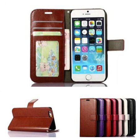 iPhone 8 / iPhone 7 Læder Wallet Case - 3 Kort - Slidstærk & Holdbar - RØD