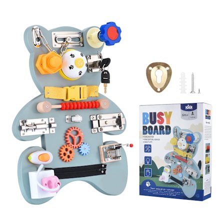 Lapset karhu varattu lauta Montessori seinä peli lauta musiikki mekanismi lukituksen avaus varattu lohko palapeli lelu