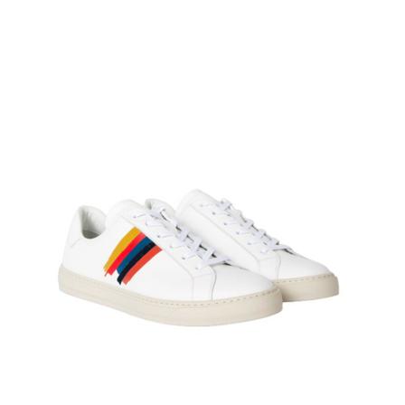 Paul Smith Painted Stripe Hansen Trainers Hvid, Herre Sneakers, Størrelse: 42 EU