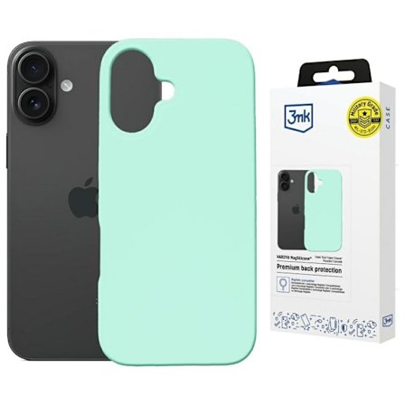 3MK Telefontaske til iPhone 16 MagSafe Silicone Hardy - Turkis