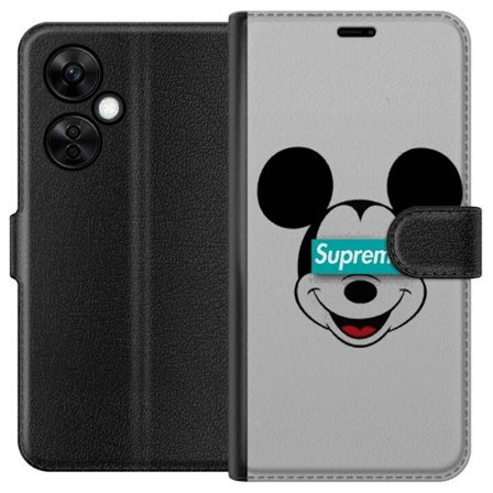 Kompatibelt Lommeboketui til OnePlus OnePlus Nord CE 3 Lite Mickey Mouse ansikt med Supreme logo streetwear inspirert pop art motiv perfekt for fans a