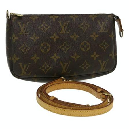 Louis Vuitton Vintage, Pre-Owned Pouch Accessories Monogram Bag Bruin, Dames, Maat:ONE Size