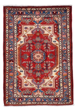 Medallion Small Hamadan Rug 90X130 Wool