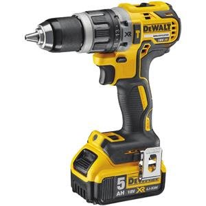 Dewalt DCD796P2 Slagbormaskin med 2 stk 5,0 Ah batterier og lader, Maskiner