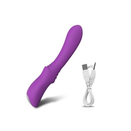 9 Frekvens Silikon Massage Vibrator för Kvinnor (Lila)