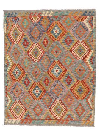 Koberec Orientální Kelim Afghán Old Style 153X194 Hnědá/Tmavě Žlutá (Vlna, Afghánistán)