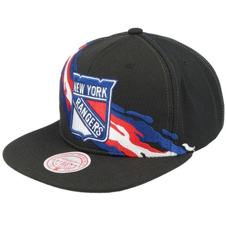 Mitchell & Ness - NHL Svart snapback Keps - New York Rangers Vintage Paintbrush Black Snapback @ Hatstore
