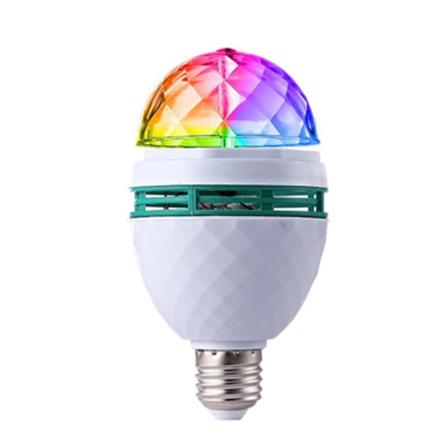 CDQ 3W E27 RGB Triangellampe eller Farveskiftende Krystalkugle