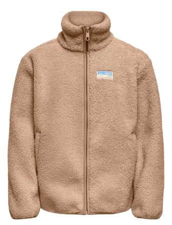 Kids Only Kogeva Life Teddy Jacket Cp Otw Noos - Beige - 140