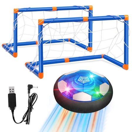 Hover Fodboldlegetøj med LED-lys og skumstøddæmper – USB-genopladelig svævende fodbold til indendørs- og udendørsleg – Perfekt julegave