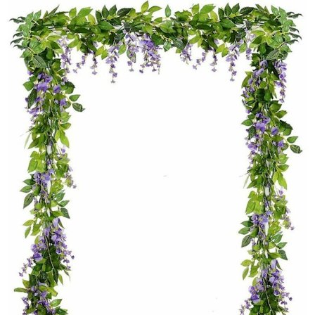 4 stk kunstige blomster silke wisteria girlander drue vin kunstig roard bakke hengende blomst for hage hjem utendørs seremoni bue floral dekor