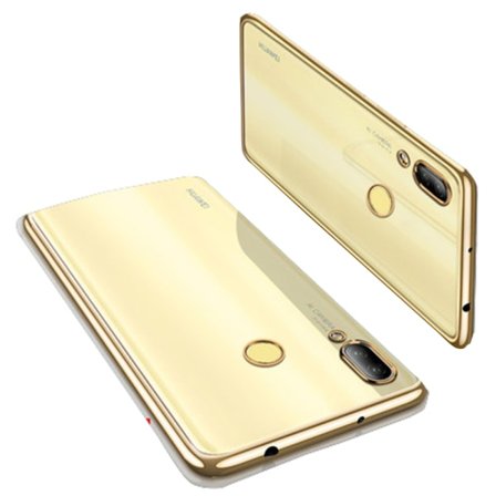 Huawei P20 Lite - Stilsäkert Mjukt Silikonskal Guld