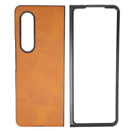 Mobiltelefon Skyddsfodral Anti-Rep PU Läder Telefonskal för Galaxy Z Fold 3 Brun