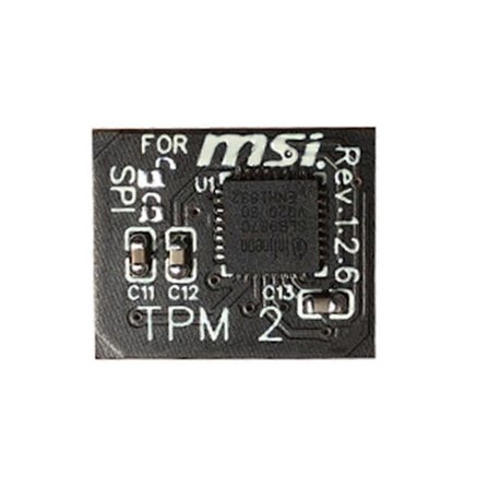 TPM 2.0 Krypteringssikkerhetsmodul Fjernkort 12 Pin SPI TPM2.0 Sikkerhetsmodul for MSI Hovedkort