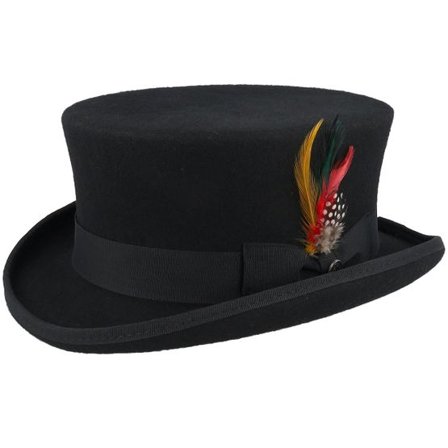 Jaxon & James - Svart historical Hatt - Deadman Black Top Hat @ Hatstore