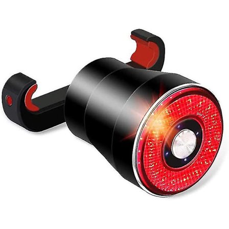 Smart Baglygte til Cykel, Cykellygter med USB Opladning og Bremslys