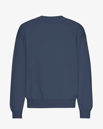 Organic Oversized Crew - Petrol Blue XS