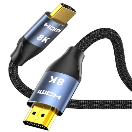 HDMI 2.1 8K 48 Gbps-kabel, 0,5 m, Ultra High Definition HDMI-videokabel, stödjer 8K60 Hz 4K120 Hz 2K240 Hz eARC HDR10+Dolby Vision