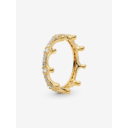 Pandora - Klar Glittrande Kronring - 14k guldplätering