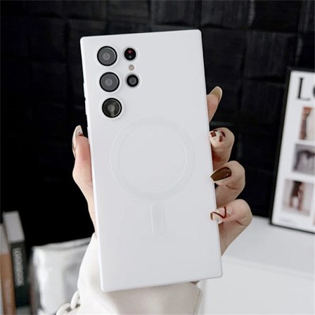 Silikon Magsafe Magnetiskt Telefonfodral För Samsung S20 S21 FE S22 S23 Ultra Note 20 10 Plus Stötsäkert Kameraskydd