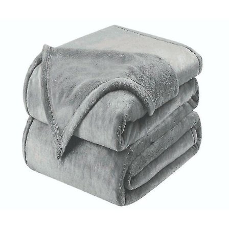 Mjuk och mysig stor filt i fuskpäls och fleece