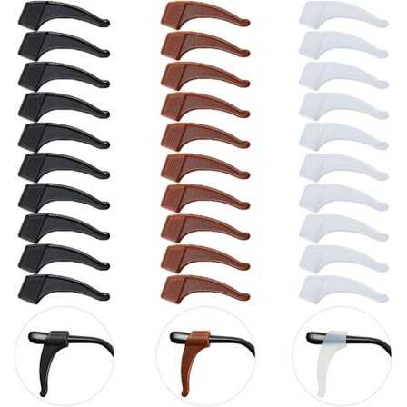 15 par briller ørekrog Anti-Slip silikone ørekrog silikone briller retainer tempel spidser holder Anti-Slip beskyttere til briller