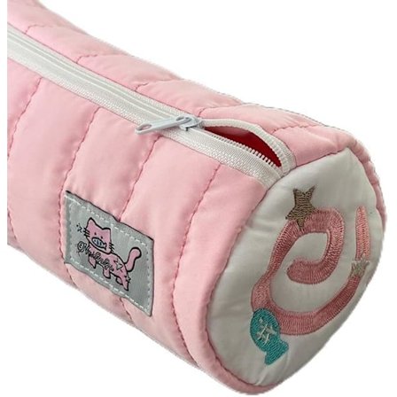 Söt Pennfodral Väska Låda Julstrumpa Söta Kreativa CreamRoll Tecknad Stor Kapacitet Rosa Katt/Gul Hund Dragkedja Smink