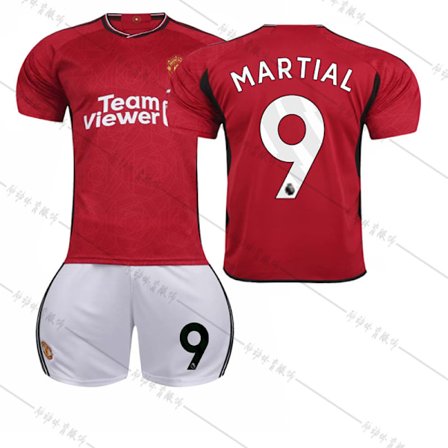 Manchester United Hjemmedrakt Fotballsett 23-24 - Røde Djeveler - Nr. 10 Rashford 21 Anthony 25 Sancho 7 Mount