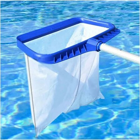 Högpresterande flytande lövrensningsverktyg polerande sektioner teleskopisk aluminium nylon medium fint poolnät poolnät verktyg rengöring ta bort 