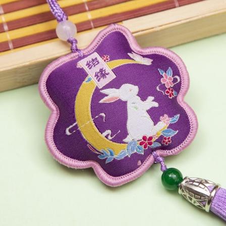 Rökelsepåse Broderipåse LILA Purple