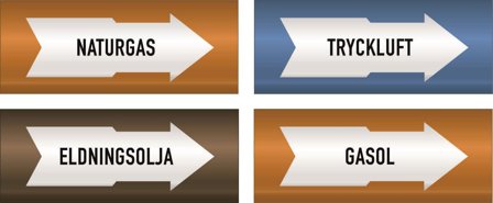 Systemtext 331103 Rörmärkning självhäftande 110 mm, 5 meter, Skyltar & tillbehör