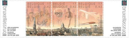Belgien - Bruxelles kulturby i 2000 - Postfrisk sæt 3v