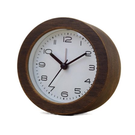 Ren Bok Alm i Massivt Trä, Nordisk Minimalistisk Väckarklocka för Sovrum, Sängbord Mu