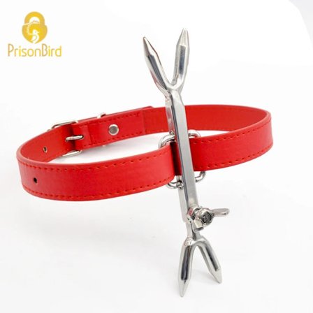 Nytt Rått Lær Metall Kjettere Rustfritt Stål Gaffel Bondage S&M Sexleketøy for Menn/Kvinner BDSM A320