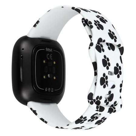 Fitbit Sense 2 / Versa 4 urrem i silikone med cool mønster - Sødt Poteaftryk