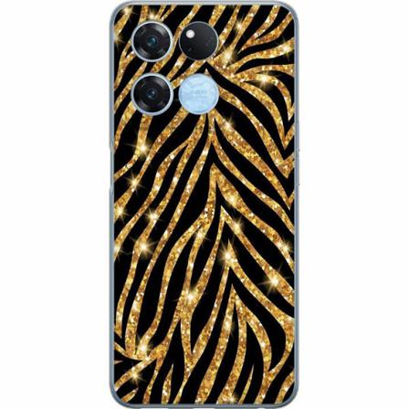 Oneplus Ace Racing Mjukt Skal - Gold & Glitter