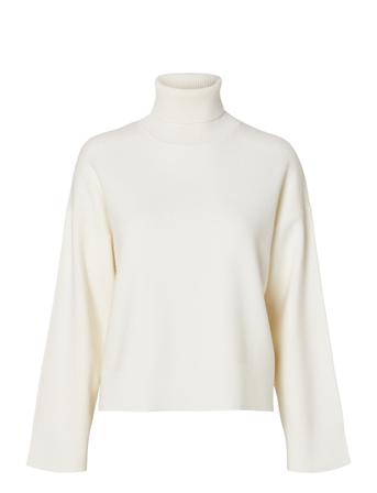 Slfkamma Ls Knit Roll Neck Noos Selected Femme White